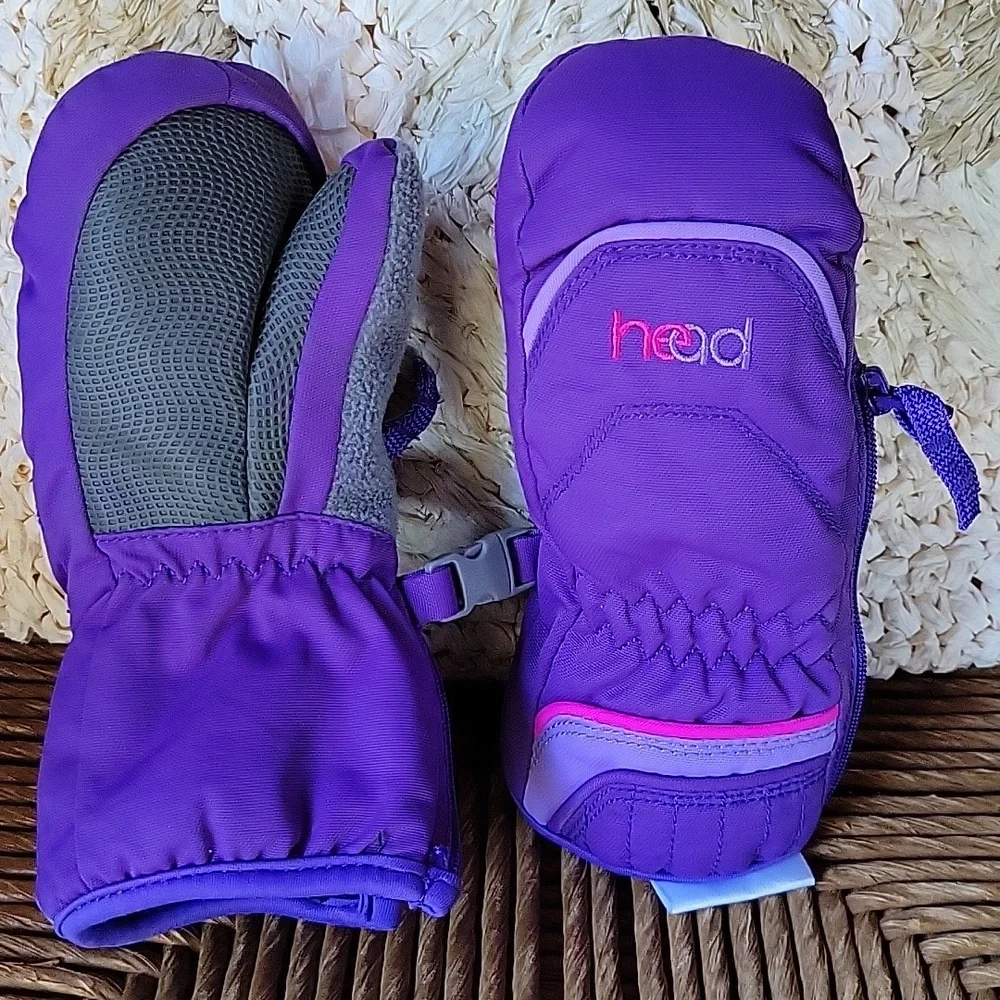 HEAD Junior Ski & Snowboarding Mittens, purple, size XXS (1-2 yrs)